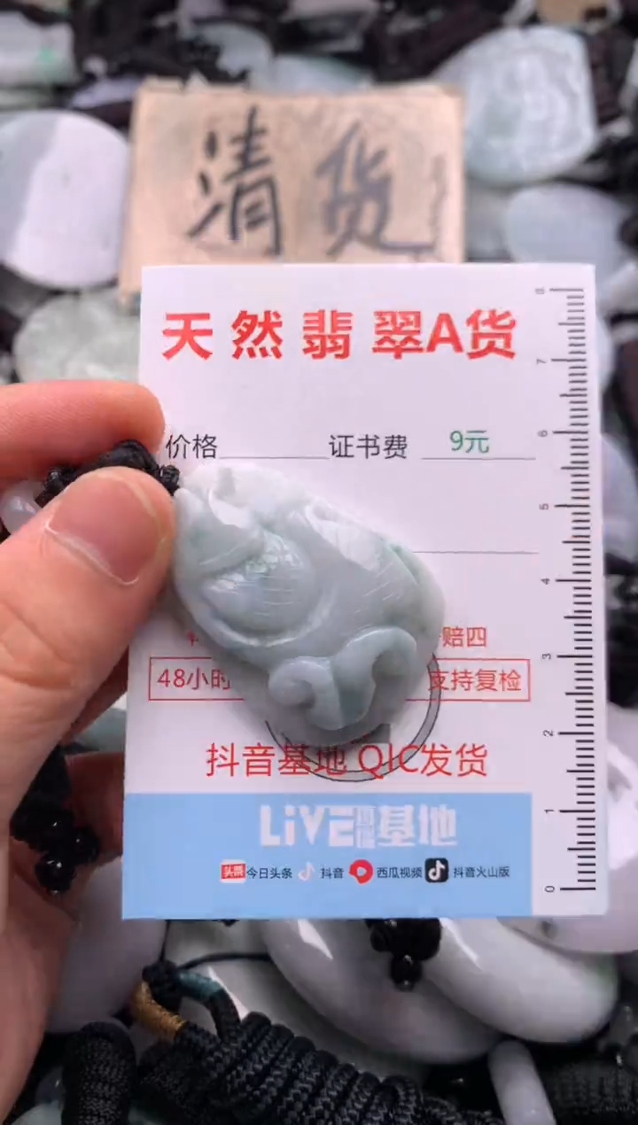 翡翠未镶嵌吊坠(不含链)1