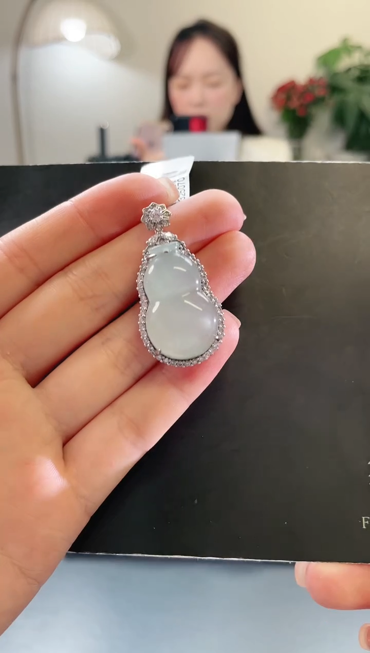 颈饰合金石英质玉福禄