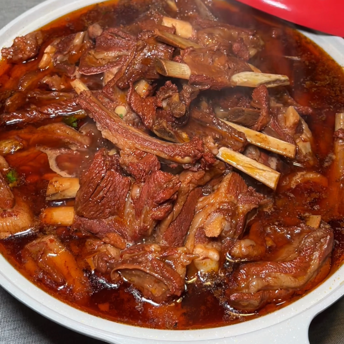 B【红焖羊排肚包肉去油羊肋排 经典家常味 送羊排原汤1份加热即食 