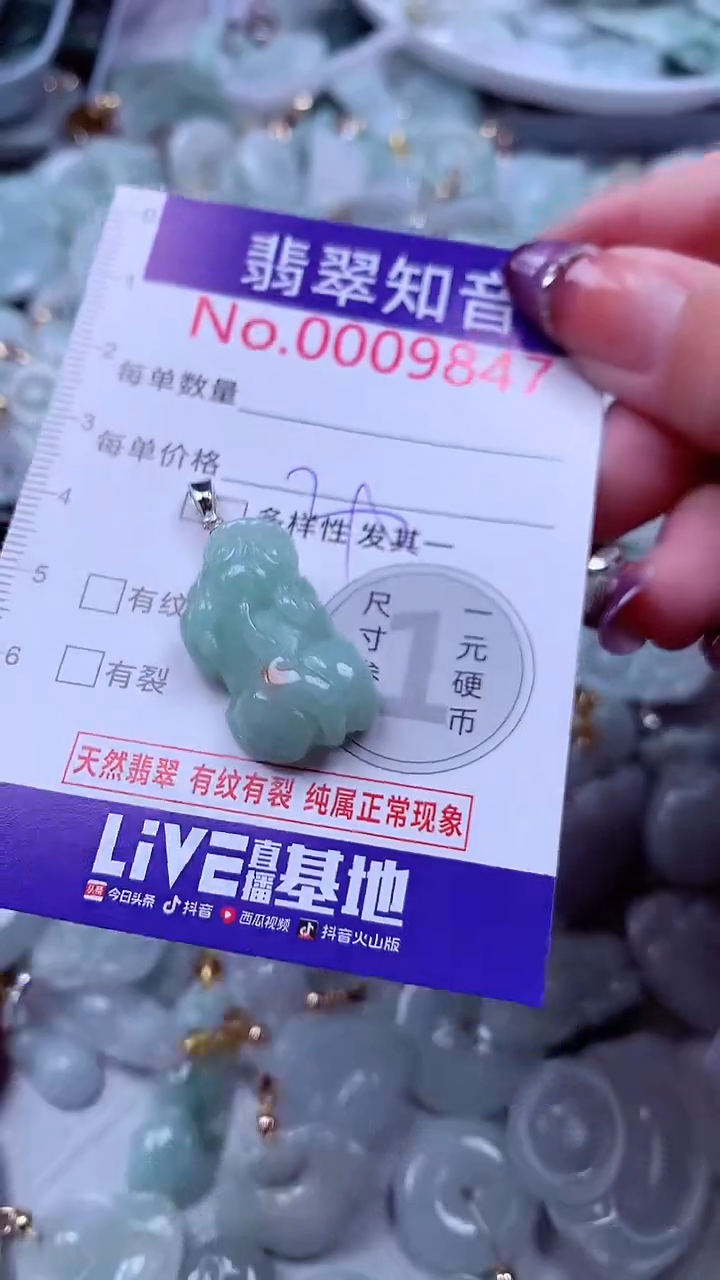 翡翠未镶嵌吊坠(不含链)9847