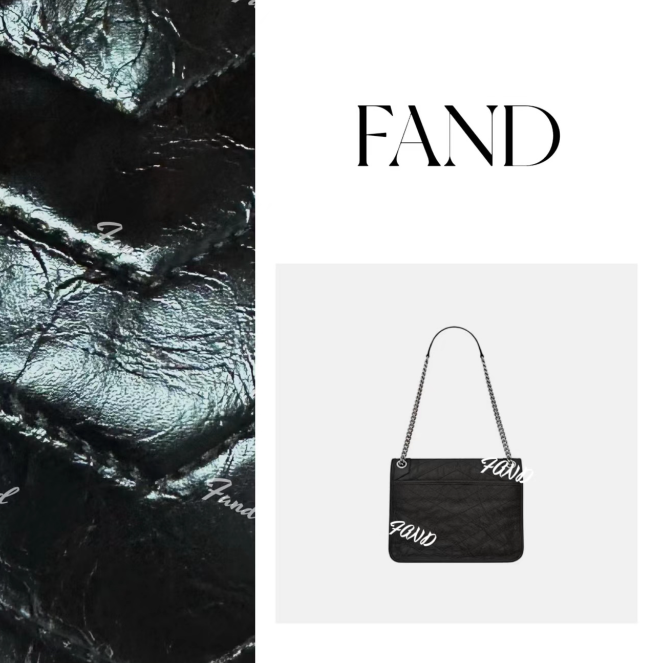  流浪包女高级感链条小方包油蜡牛皮腋下包单肩斜挎包