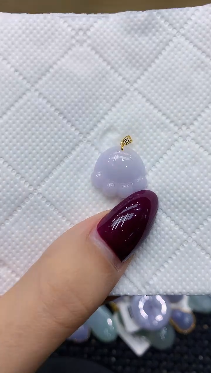 翡翠18K金镶嵌颈饰111111111111