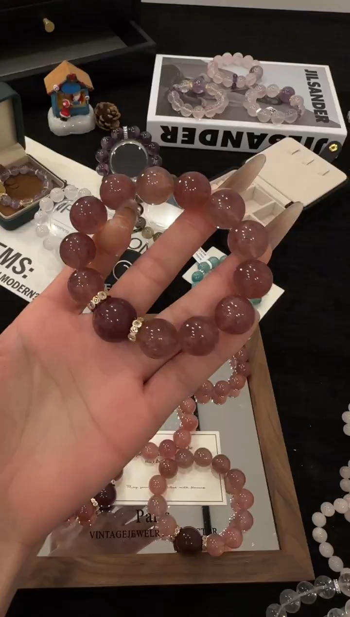 未镶嵌手链水晶草莓晶x3584