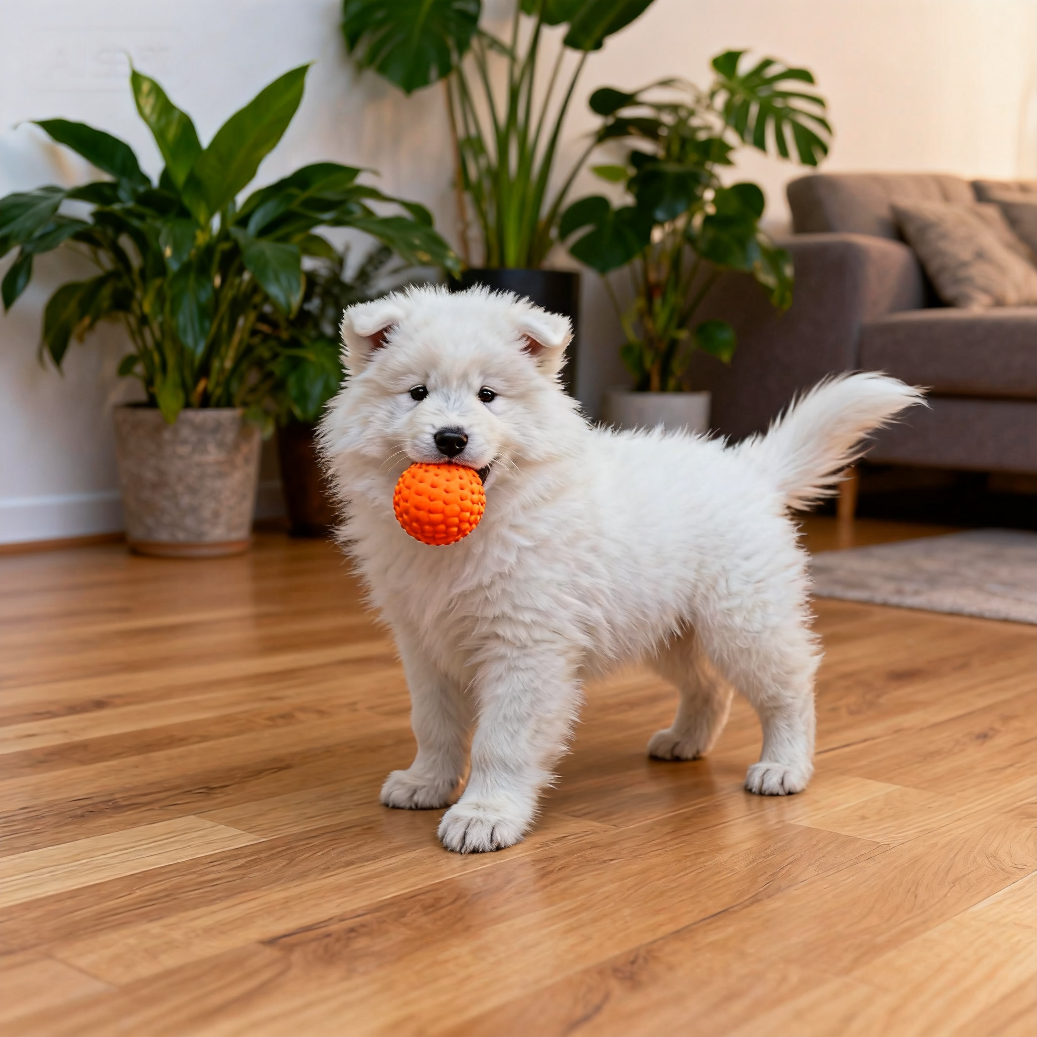 萨摩耶幼犬圆脸好养狗聪明大骨架便宜可爱纯白粘人型白色活物家养