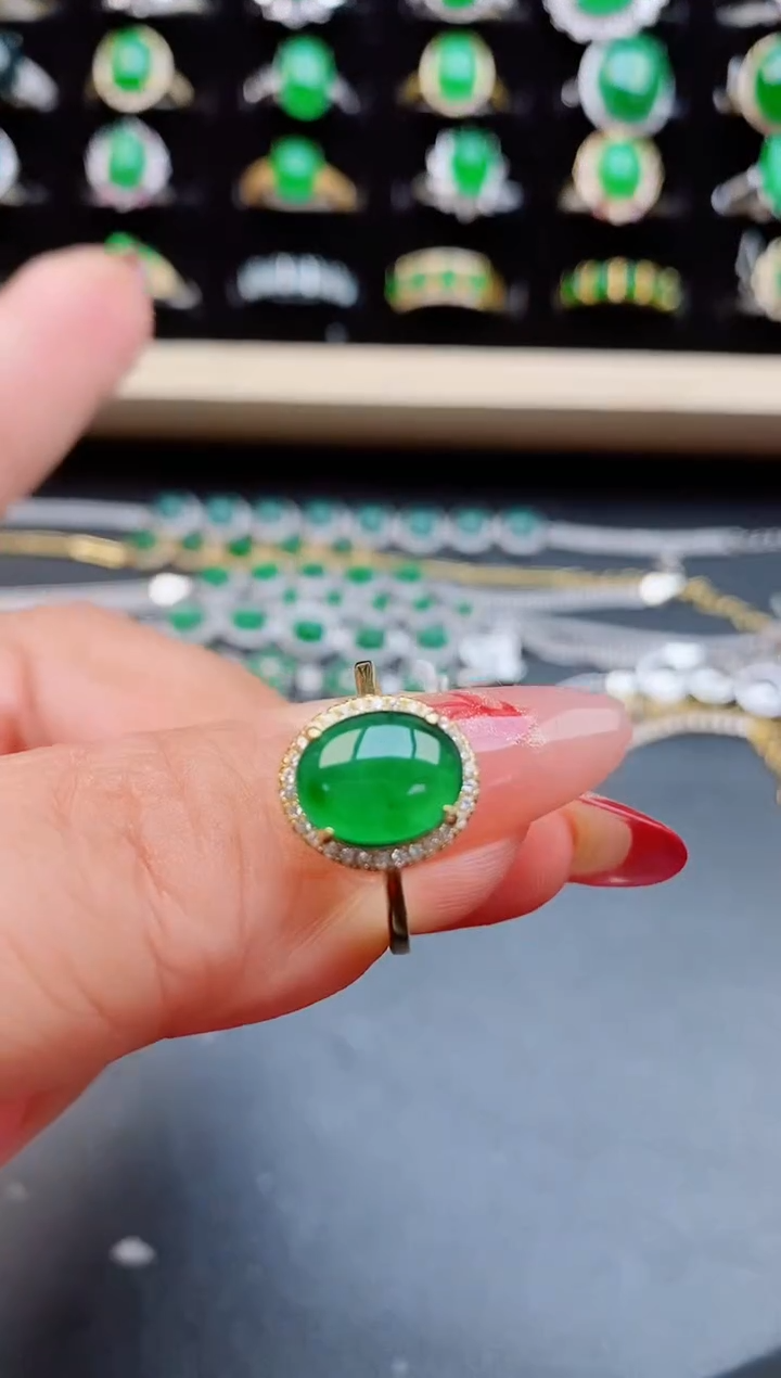 【闪购商品】翡翠戒指银S925镶嵌321321