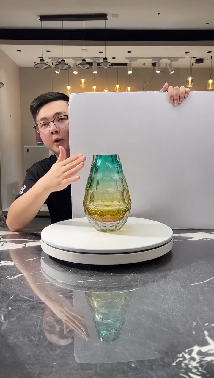 摆件巴比特美学-蓝金色小花器