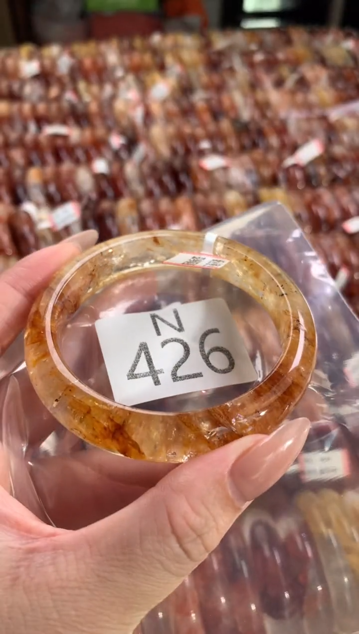 水晶珠宝半成品未镶嵌水晶手镯N426-58