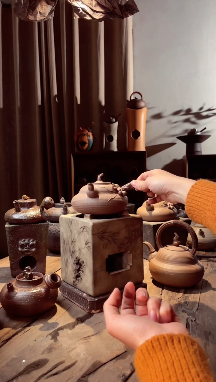 【闪购商品】壶潮州老岩泥葫芦侧把500CC