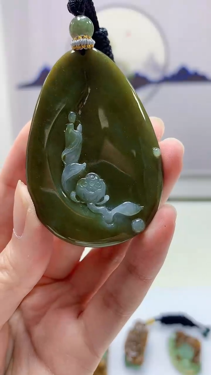 【闪购商品】定制翡翠未镶嵌5028zm-毛货挂件悟道206