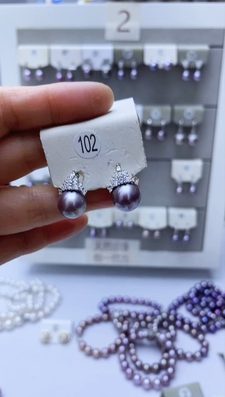 【闪购商品】淡水珍珠耳饰银S925镶嵌102