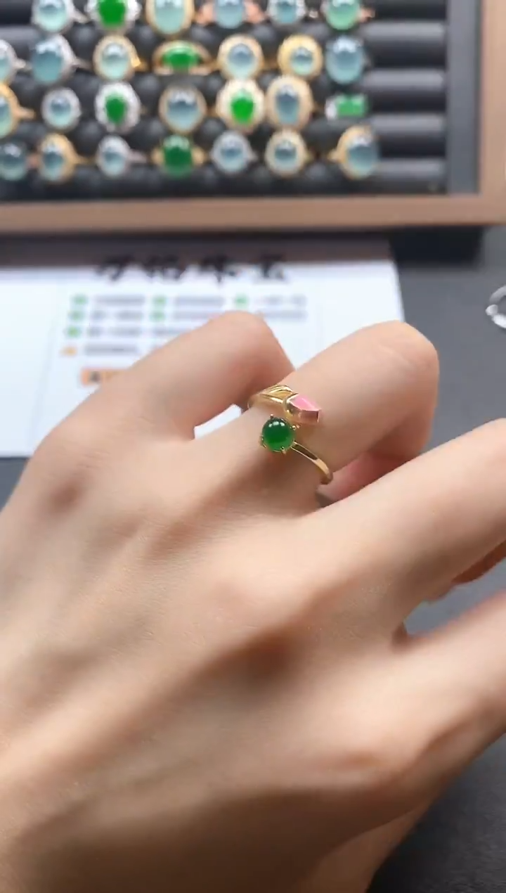 银S925镶嵌戒指翡翠51151