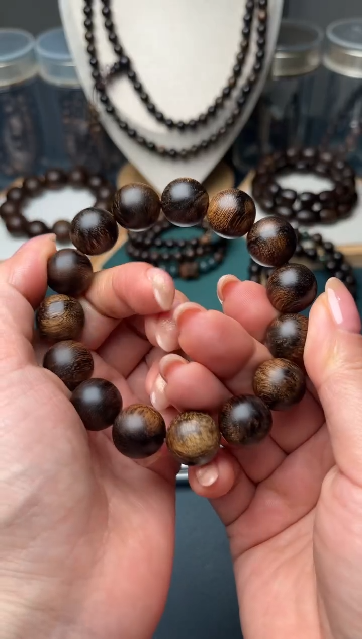 【闪购商品】沉香手串14mm越南芽庄白奇楠留疤