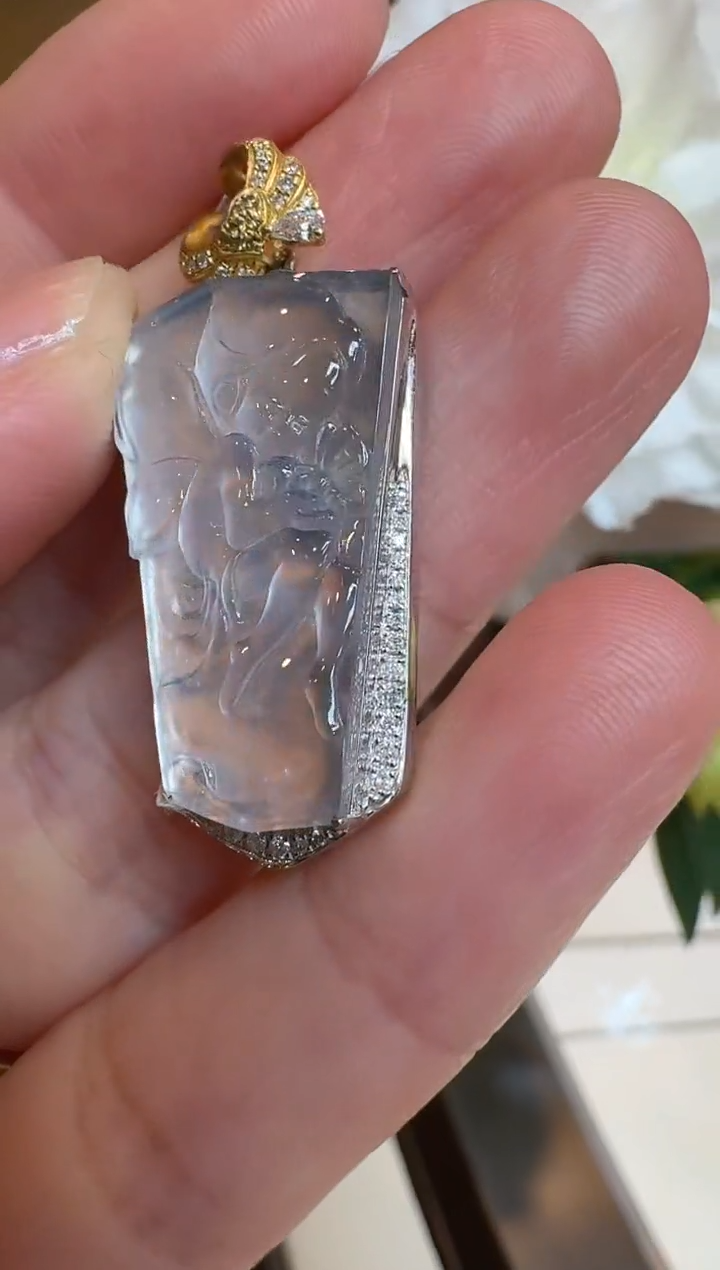 【闪购商品】翡翠吊坠(不含链)18K金镶嵌多样性团购发一件