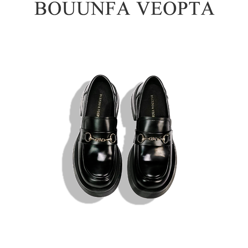 BOUUNFA VEOPTA【芯片】新款乐福鞋百搭时尚真皮英伦厚底女鞋D17