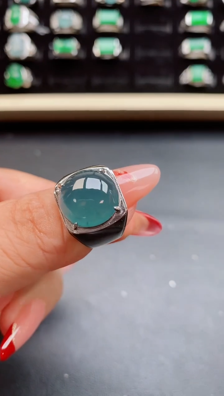 【闪购商品】翡翠戒指银S925镶嵌5080505