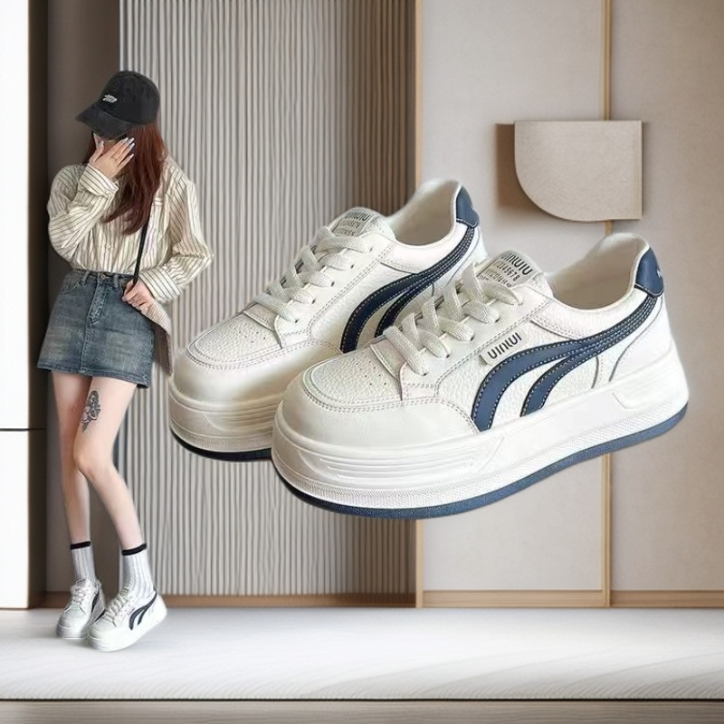 女板鞋2025早秋时尚新款百搭运动韩版厚底百搭小白鞋S802