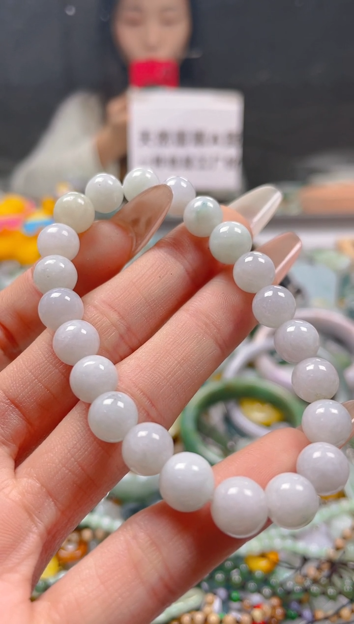 【闪购商品】翡翠颈饰未镶嵌8-9MM/L/翡翠A货一图一物