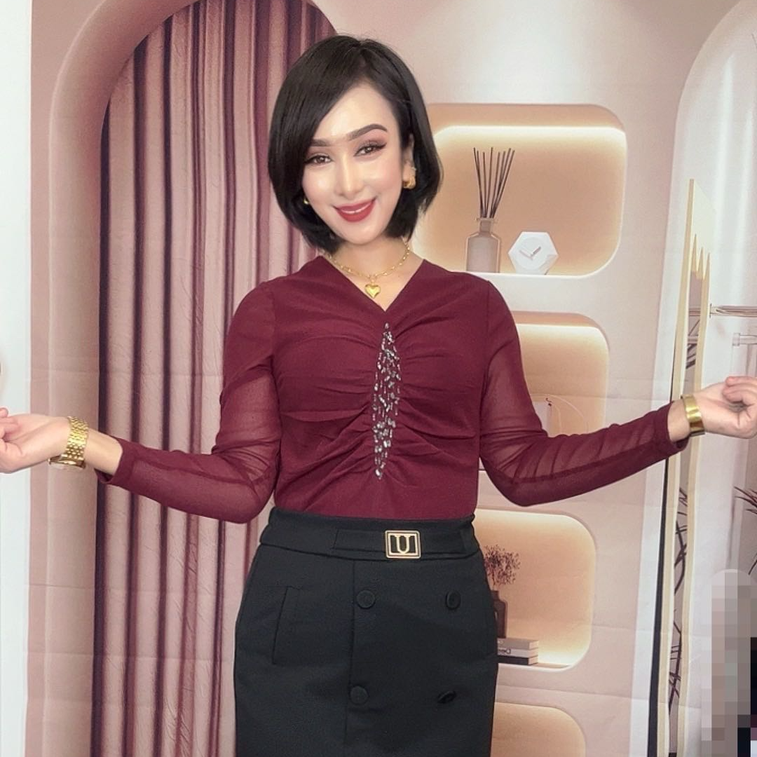 【Nisa服装】女士上衣气质网红洋气高腰时尚百搭修身休闲长袖显瘦