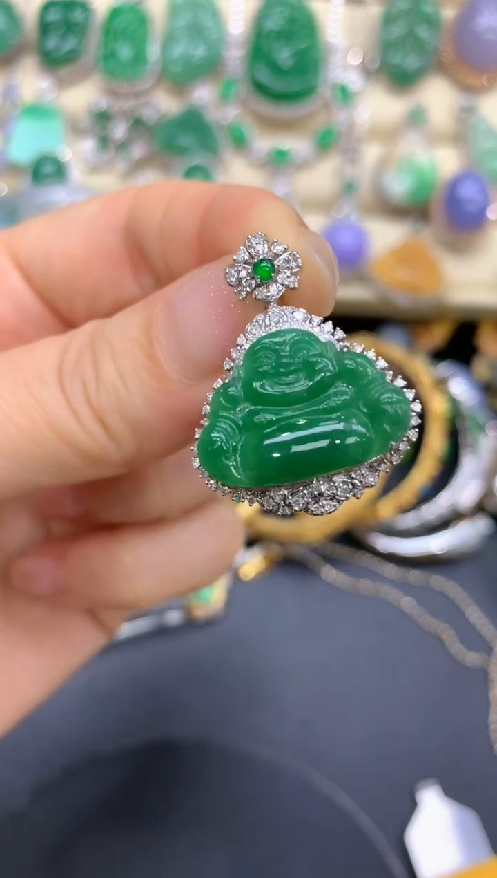 【闪购商品】翡翠颈饰18K金镶嵌448-中国好珍宝