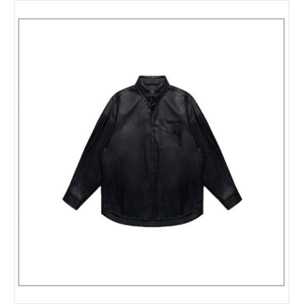 【广州】MASONPRINCE 门店STAFF系列极简主义软性仿皮经典口袋衬衫