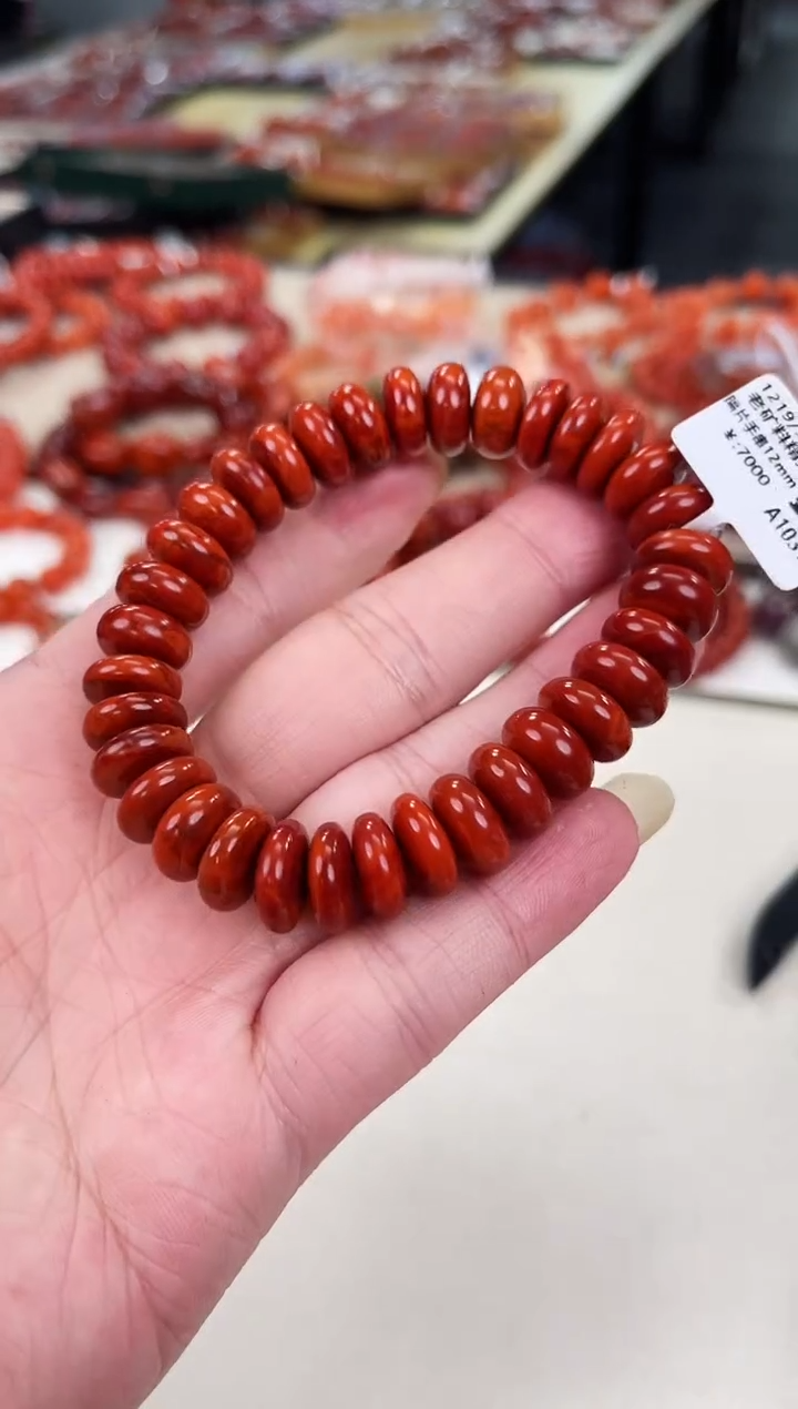 未镶嵌瓦西算盘珠手串12+南红玛瑙（多样式发其一）