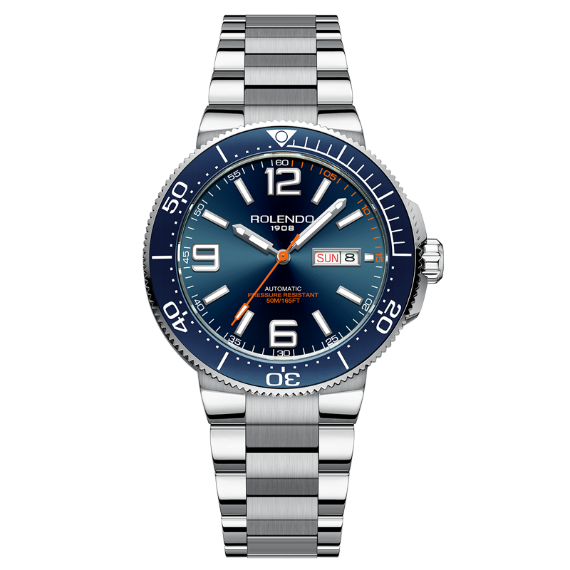 男士全自动机械腕表双日历多功能机械手表（郝总）-1