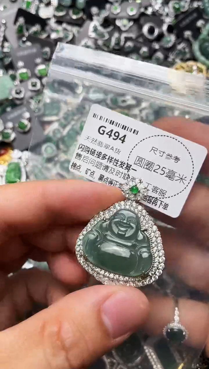 翡翠未镶嵌颈饰G494吊坠