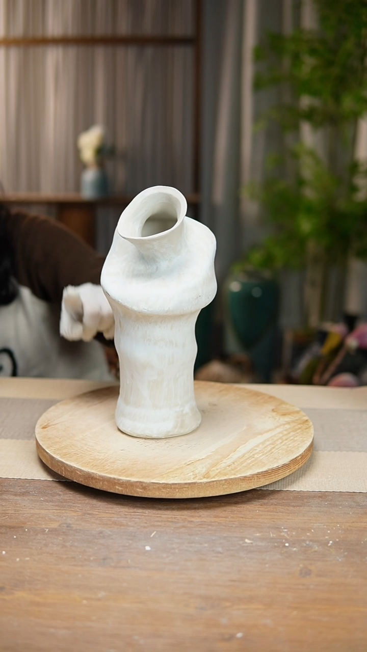 【闪购商品】陶瓷花器陶瓷花瓶手捏瓶001瑕疵