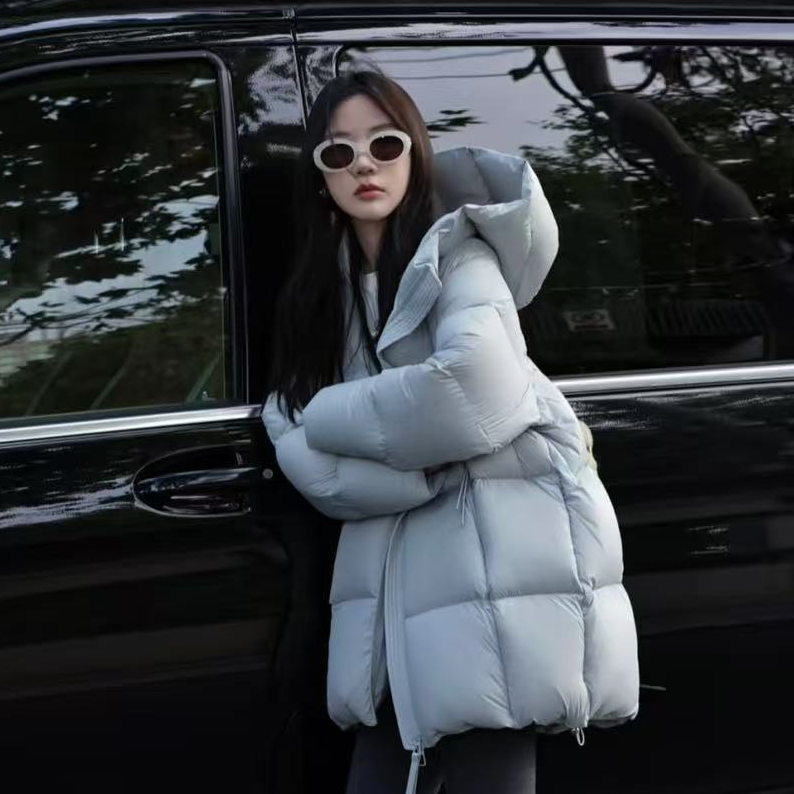 休闲秋冬中长款冬季修身运动连帽宽松（四）