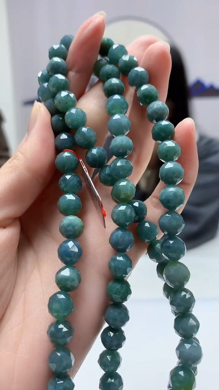 【闪购商品】定制翡翠未镶嵌4852zm-毛货珠链92