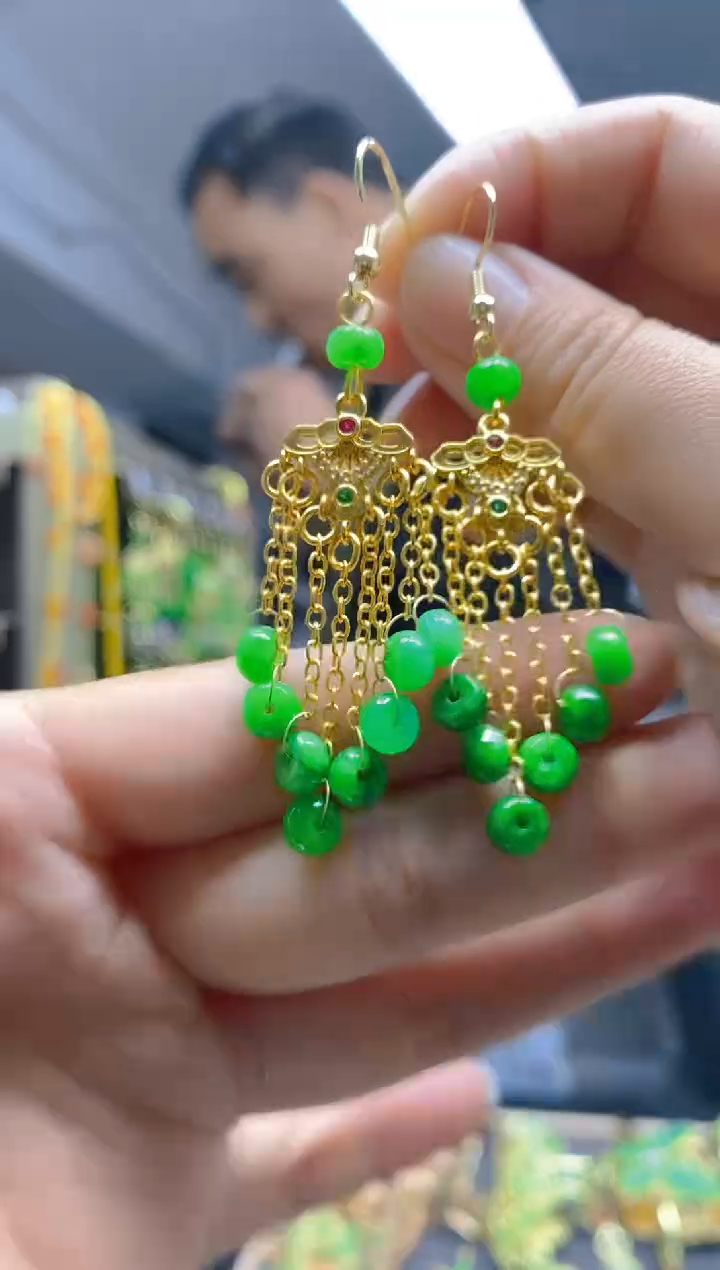 【闪购商品】翡翠耳饰合金323翡翠耳钩