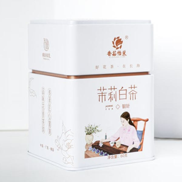 茉莉白茶·银针-60g- (五窨)-横州长海•香茹怡茉茉莉花茶