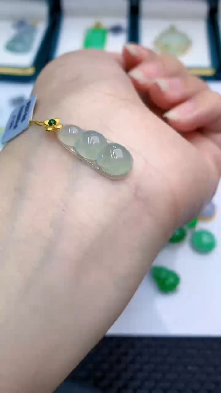 【闪购商品】翡翠颈饰18K金镶嵌            8