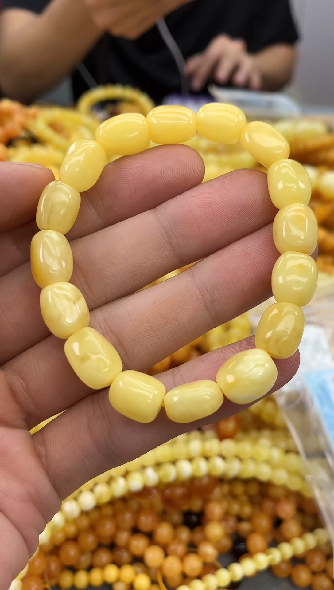 裸石蜜蜡未镶嵌手串