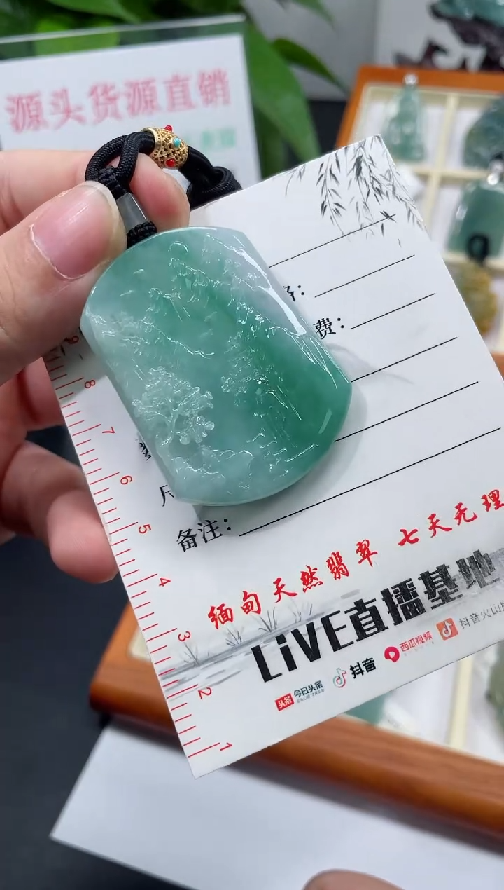 【闪购商品】翡翠颈饰未镶嵌山水