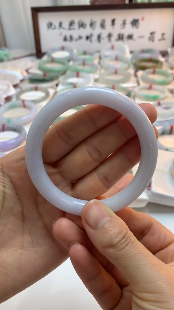 未镶嵌手镯翡翠57.8圆条