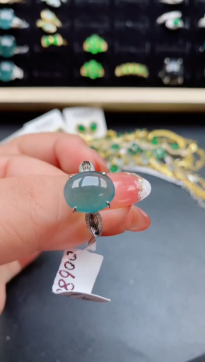 【闪购商品】翡翠戒指银S925镶嵌0580505