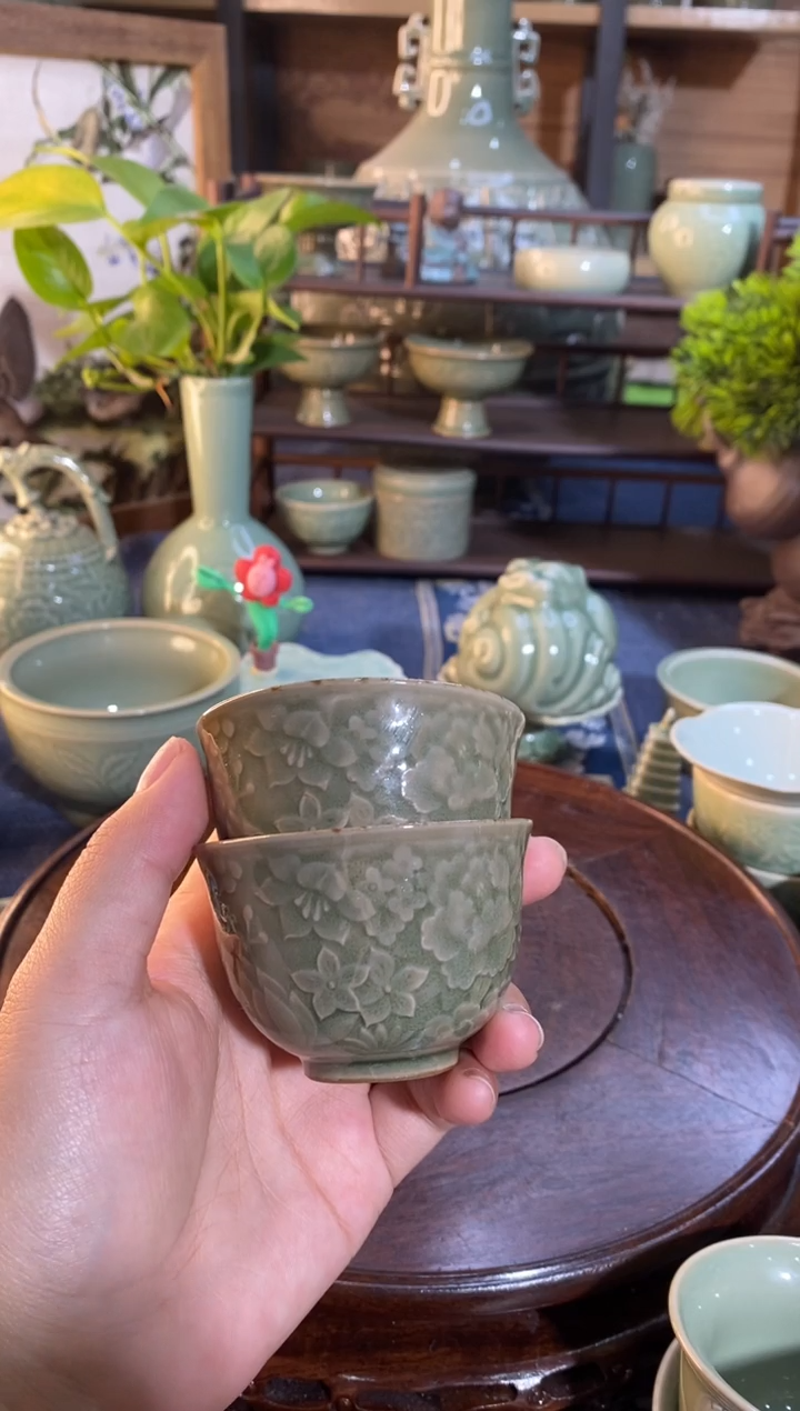 【闪购商品】XT001黑泥百花铃铛杯2只微瑕