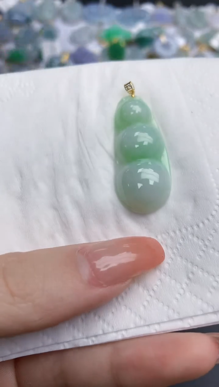 【闪购商品】翡翠颈饰18K金镶嵌天然缅甸翡翠A货