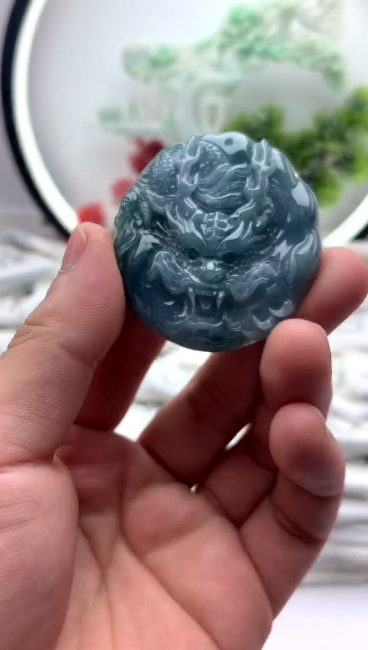 【闪购商品】翡翠颈饰未镶嵌龙牌【品质一般介意慎拍】