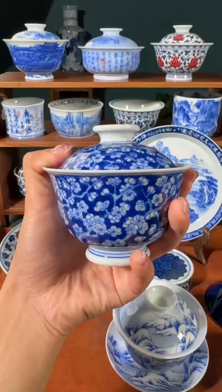 【闪购商品】杯刘建锋窑冰梅盖碗