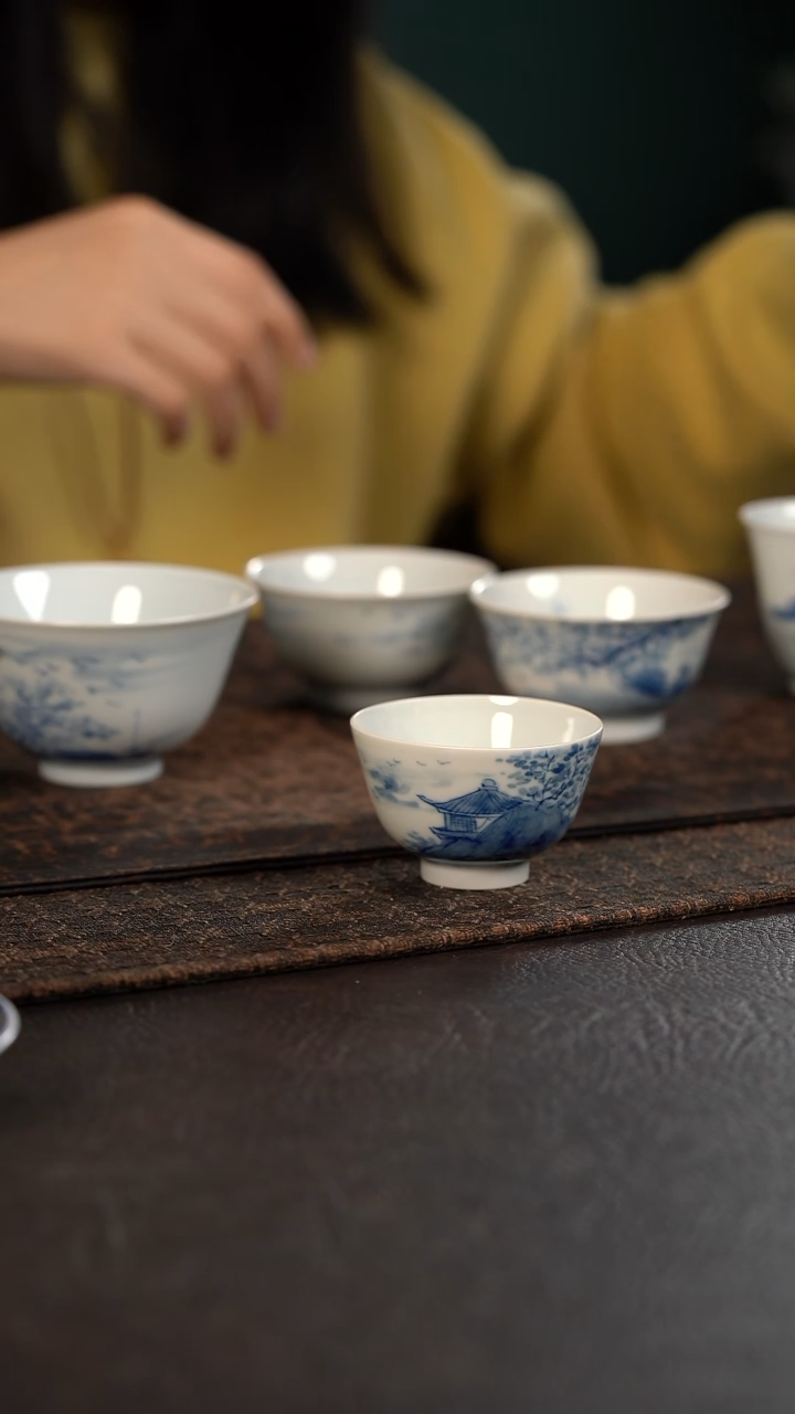 【闪购商品】杯378HLX陶瓷山水小直口杯