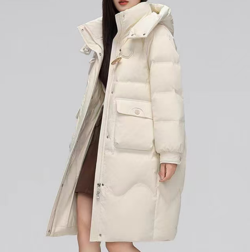 女士百搭长款棉服58826-J