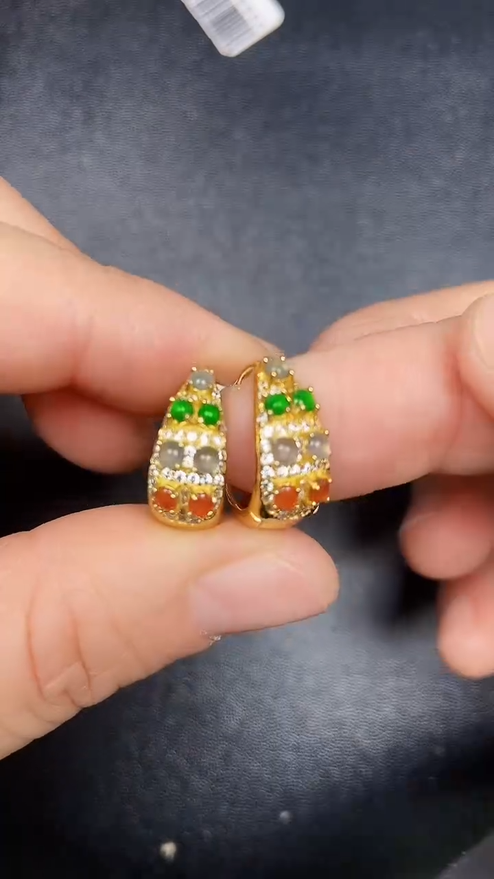 银S925镶嵌戒指翡翠7800