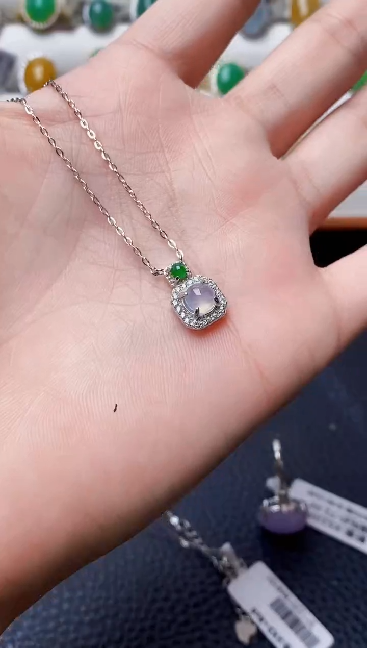 银S925镶嵌戒指翡翠38096