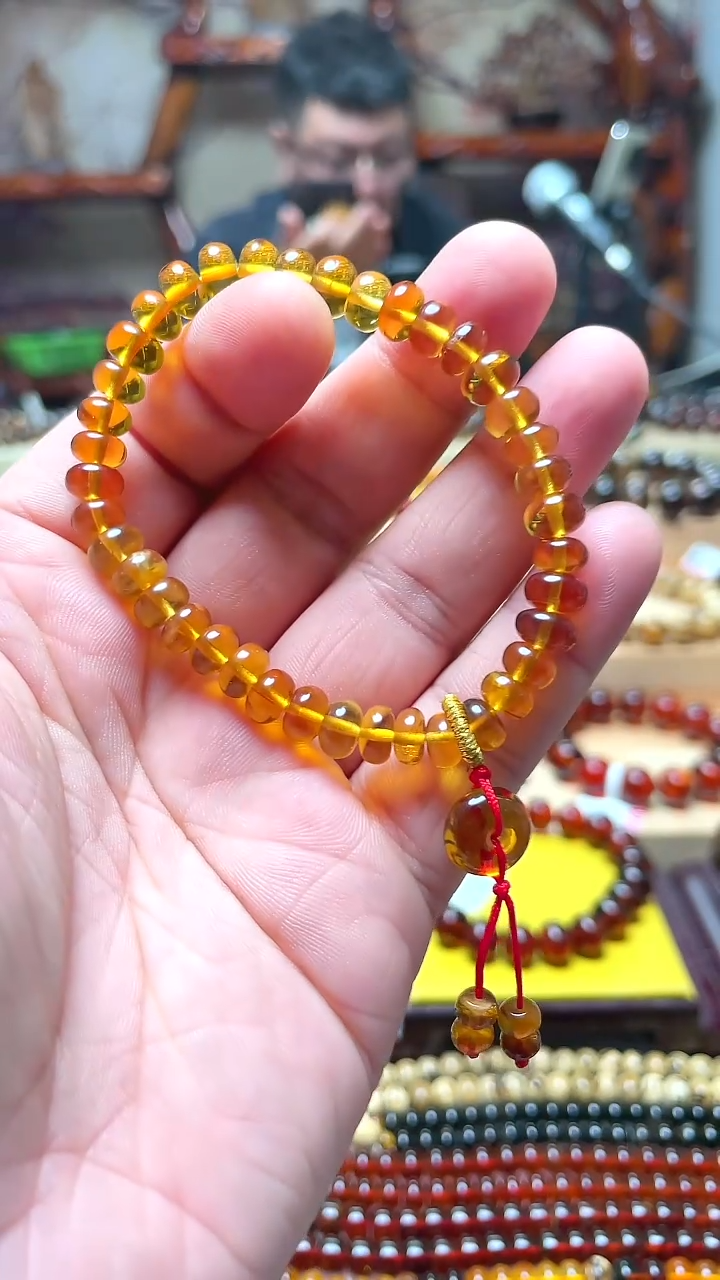 手链琥珀未镶嵌抚顺琥珀7+