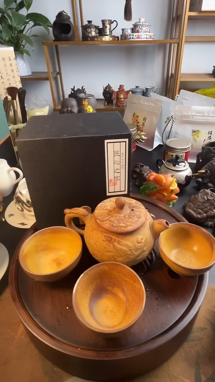 柴烧一壶三杯+礼盒