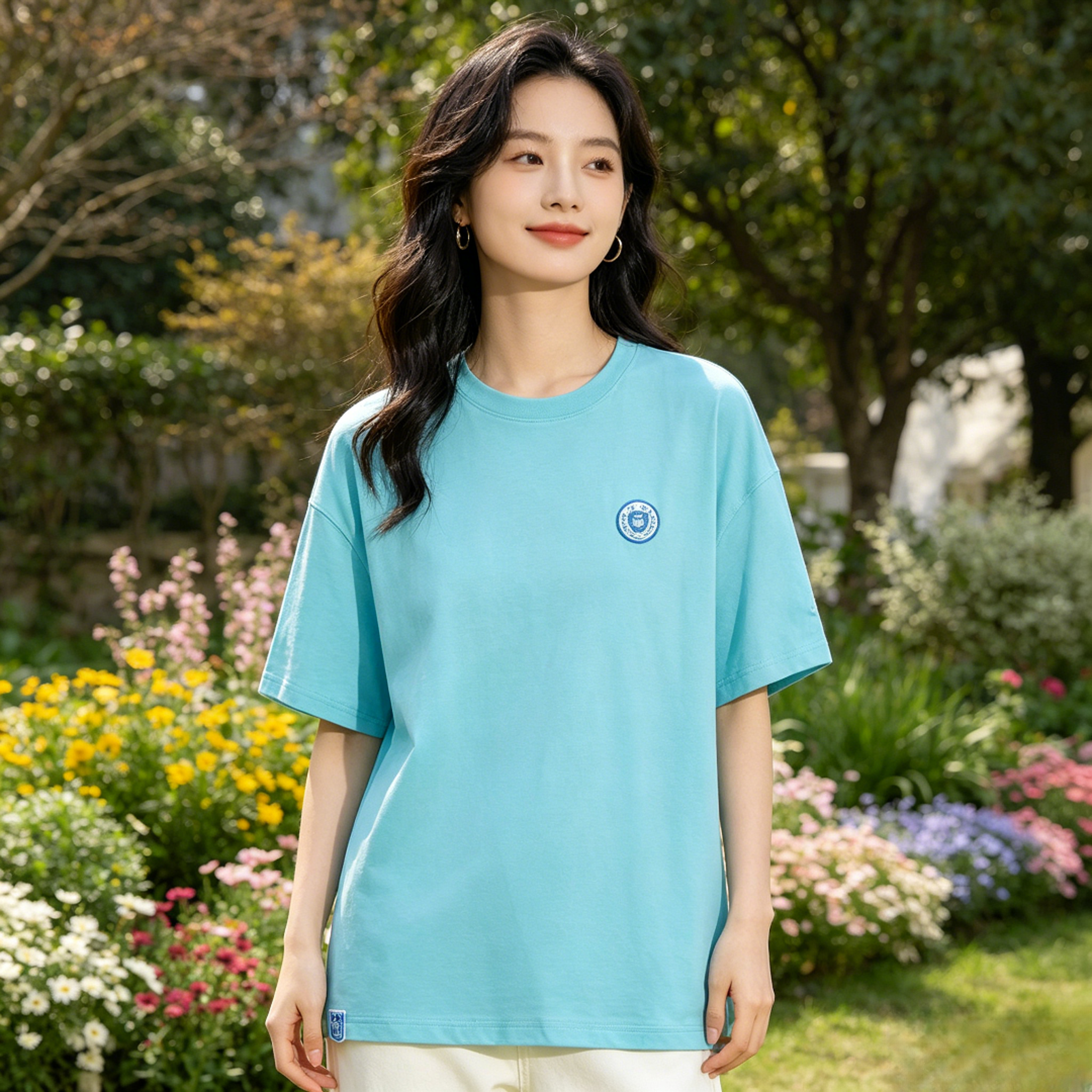 LI-NING/李宁新款夏女款迪士尼怪兽大学联名宽松短袖AHSU486-B品