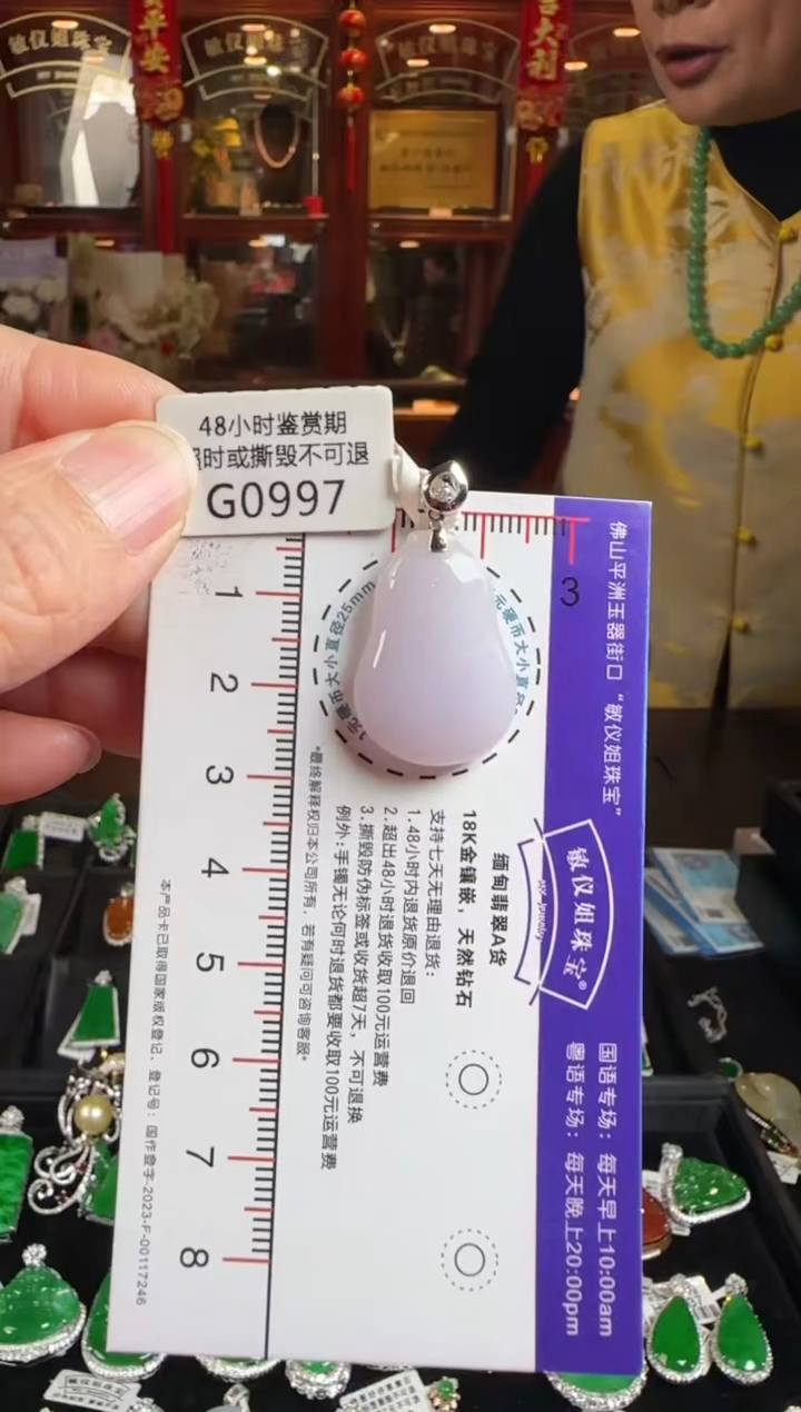 颈饰未镶嵌翡翠G0997紫葫芦