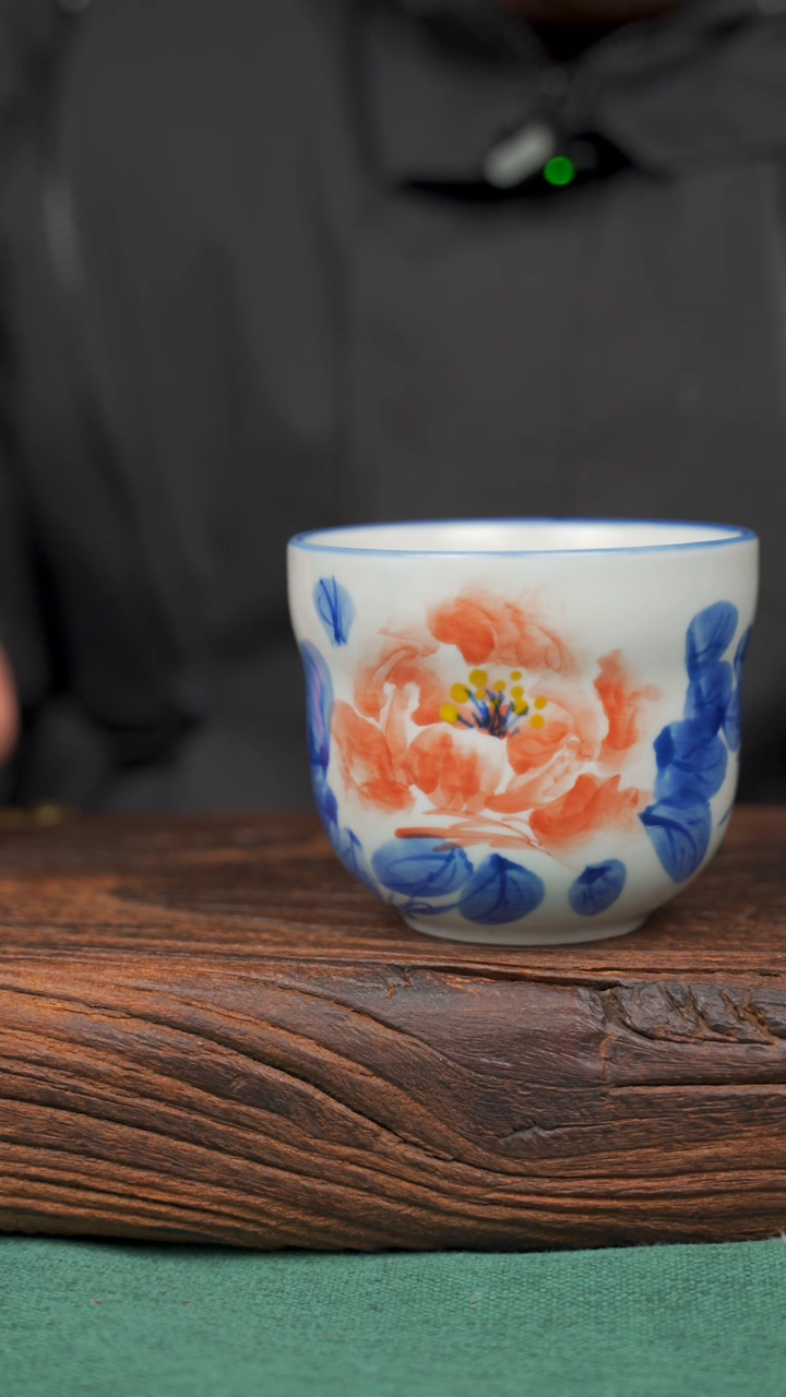 【闪购商品】瓷片50寻一缕瓷香杯釉下手工手绘瓷器